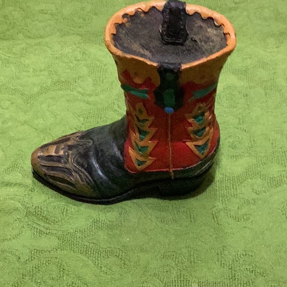 Cowboy Business Card Holder and Cowboy Boot Figurine - Picture 5 of 7